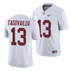 Men's Alabama Crimson Tide #13 Tua Tagovailoa White Game NCAA College Football Jersey 2403IORZ0